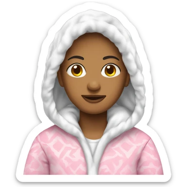 Winter white and pinky pajama sticker