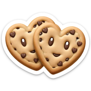 Cookie heart twins  sticker