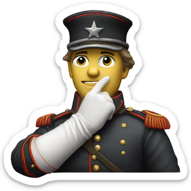 soldier in the Crimean War with a plaster cast on his arm sticker