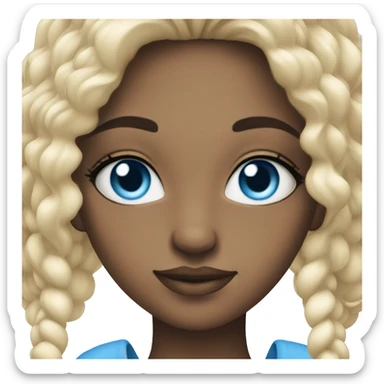 beauty girl with a blue eyes sticker