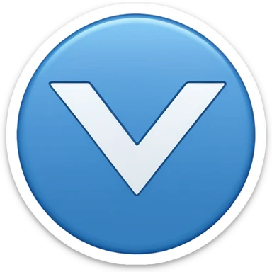 Give me a blue color round shape tick emoji like verification tick sticker