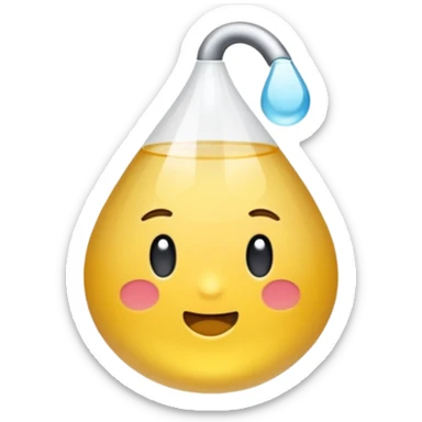 helle leicht gelbliche flüssigkeit fliesst in ein urinalkondom, kein smiley sticker