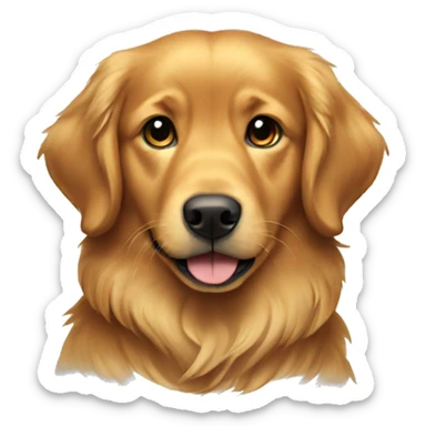 Dark Toasted golden retriever  sticker