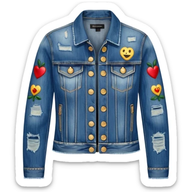 Dolce and Gabbana denim jacket for women, isolated  sticker