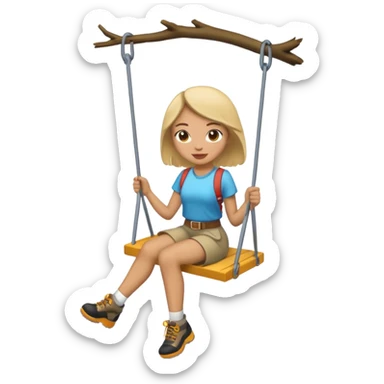 swing hike lightskin girl  sticker