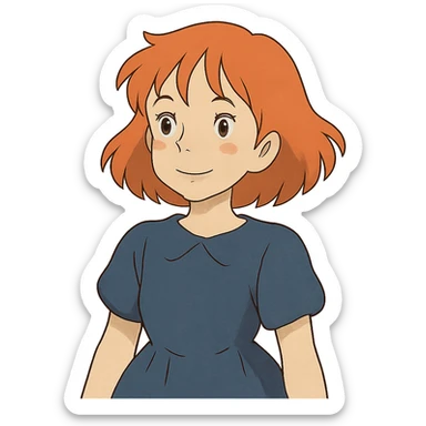 ginger-haired girl sticker