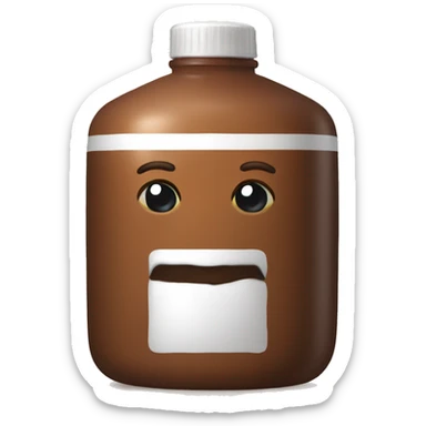 huge brown gel bottle sticker