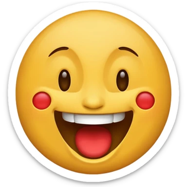 Classic iPhone laughing emoji but crazy sticker