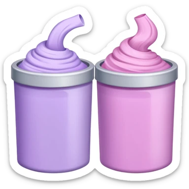 tubes of pastel hair dye in pink and lilac sticker