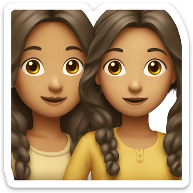 two girls are talking sticker