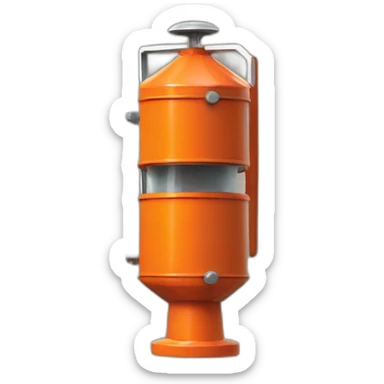 emergency siren color orange sticker