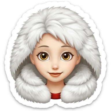 Attractive furry girl sticker