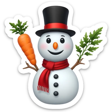 Cute snowman full body with legs and all sticker