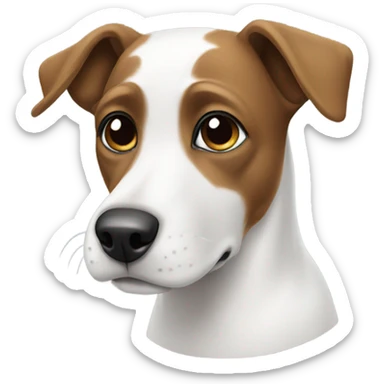 Dog white and black  sticker