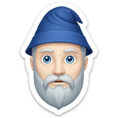 evil sorcerer with a beard sticker