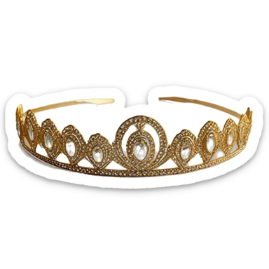 art deco 1920's tiara gold crystals sticker
