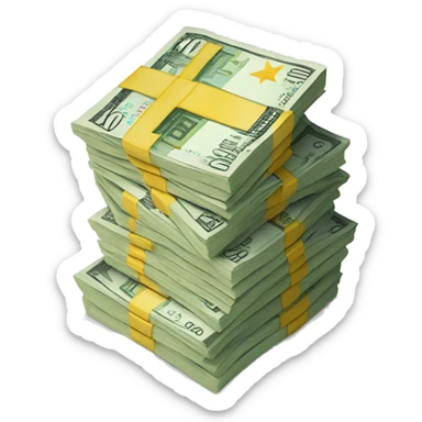 Money stack euro sticker