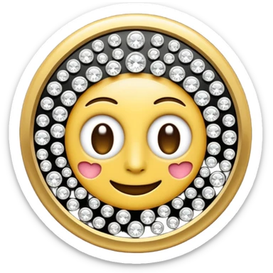 Crie um emoji de um relógio cravejado de diamantes  sticker