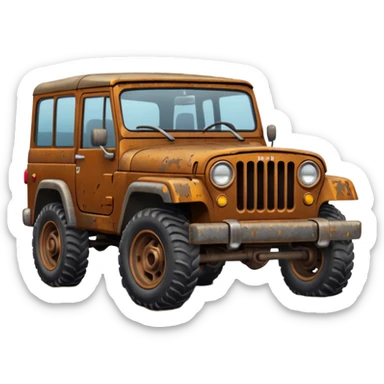 Broken down jeep sticker