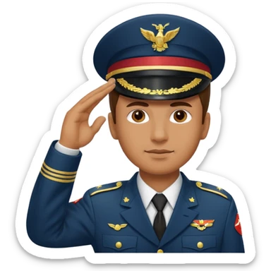 yes boss saluting sticker