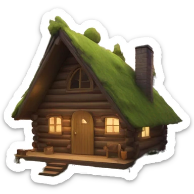 Forest Cabin Dreamscape sticker
