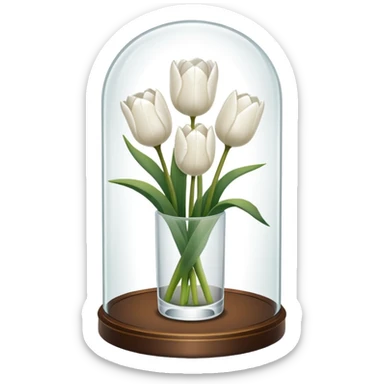 White tulips in case sticker