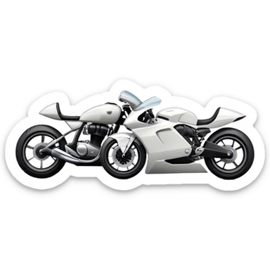 An icon showcasing a sleek motorcycle and a powerful car side by side, with bold, dynamic lines emphasizing speed and performance. highlighting their sleek design, custom tuning, and the excitement of the open road. Perfect for showcasing adventure and freedom on wheels. transparent background sticker