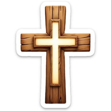 cross and light sticker