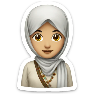 pashtun girl wearing traditional clothes sticker