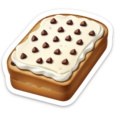 a toast with ricotta and chocolate chips (drops) on top sticker