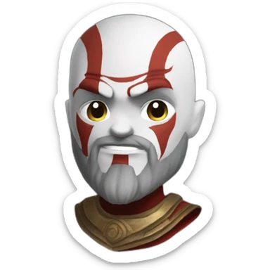 kratos in the sky sticker