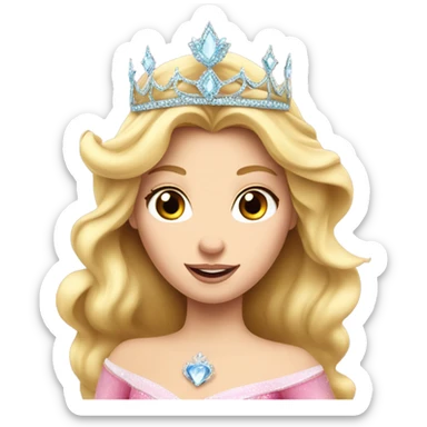 Princess Aurora with tiara  sticker