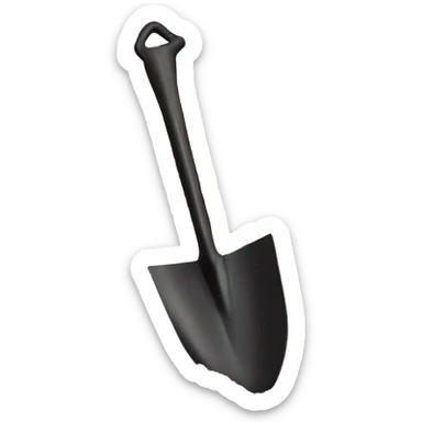 Large American Flag attached to one smaller black shovel in the ground   sticker