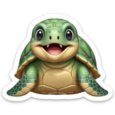 Cinematic Realistic Cute Yawning Sea Turtle Portrait Emoji, Head tilted slightly with a dramatic, wide-open yawn, showcasing a soft, textured shell and a tender, aged face with half-closed, drowsy eyes, rendered with natural shadows and delicate detail; high shine, relaxed yet expressive, styled with a dash of oceanic charm, soft glowing outline, capturing the essence of a sleepy yet affectionate sea turtle that appears ready to stretch out and drift into a peaceful nap! sticker