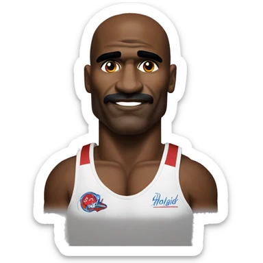 Evander Holyfield as he appeared the night he beat Mike Tyson  sticker