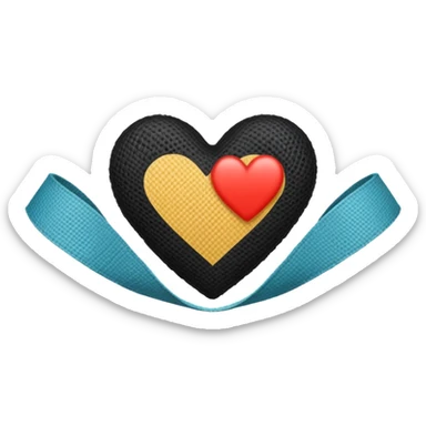 Black heart bandage sticker