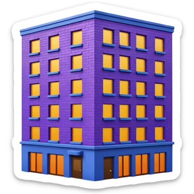 I want a 7 storey building with 7 colours. Starting with violet, indigo, blue, green, yellow, orange , red sticker