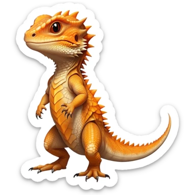 cinematic-bearded-dragon-realistic-full-body-standing-emoji,-rough-scaled-body-balanced-on-strong-legs,-spiky-throat-slightly-flared,-head-tilted-dramatically,-warm-orange-and-brown-patterns-glowing-under-the-sun,-simplified-yet-realistic-focused-features,-highly-detailed,-glowing-with-an-almost-sarcastic-glow sticker