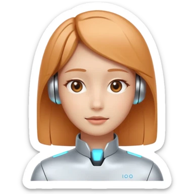 AI Ptch Agent holo-human-like Cyber AI face, warm, calm and friendly. Holographic look.Soft AI face with a listening, welcoming expression, minimal facial lines, calm eyes. Minimalistic presentation. sticker
