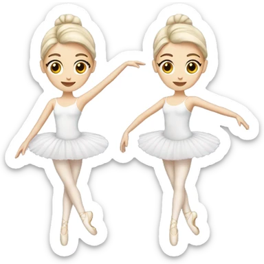 white skin ballerina sticker