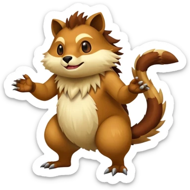  Fakémon-Bagbean-Vernid-creature (full body) sticker