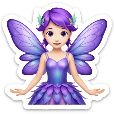 purple fairies sticker