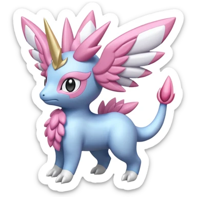 Diancie-Palkia-Amaura-Aurorus-aesthetic-fusion sticker