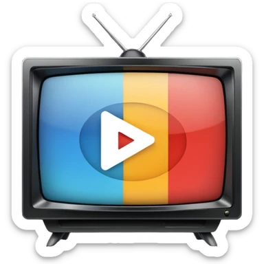 Create an emoji in which it is representing an app like YouTube professional logo of this app but don't make it like YouTube this app name as :- InSights TV sticker