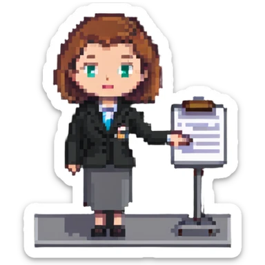 teacher giving a lecture sticker