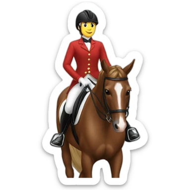 rider doing dressage sticker