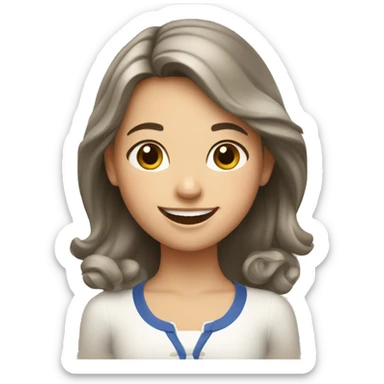 Happy french girl sticker