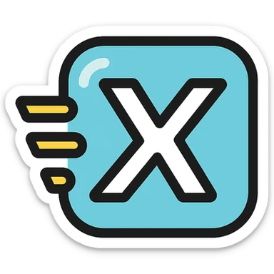 funny Twitter X icon with motion sticker