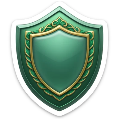 green frosted shield sticker