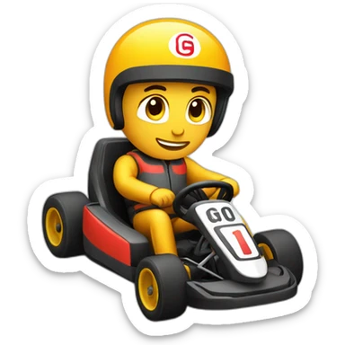 Go karting figure sticker
